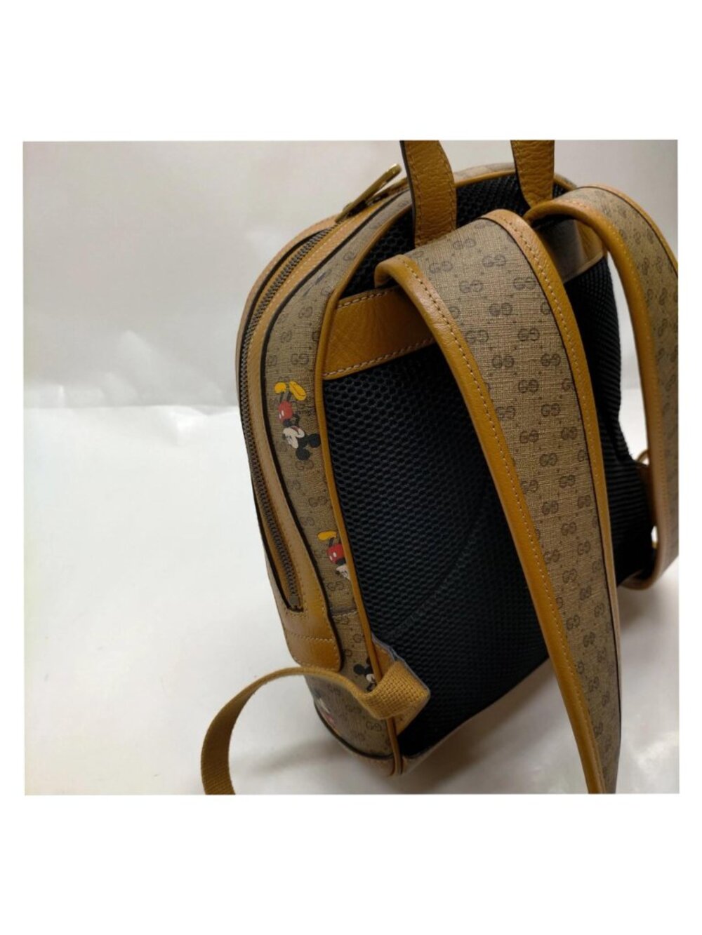 Authentic Gucci x Disney Mickey Mouse GG Supreme Backpack Brown Mini Luxury Bag - Picture 5 of 16
